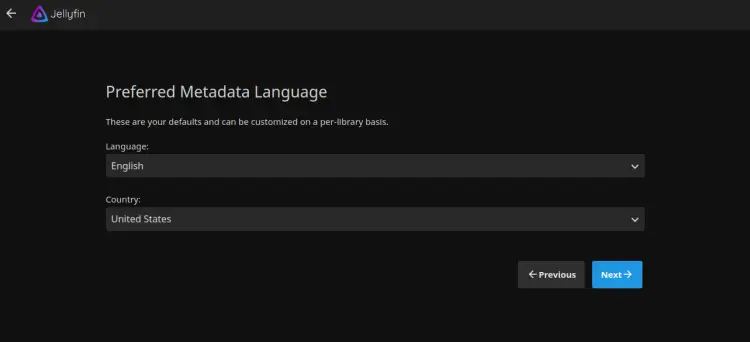 Language settings