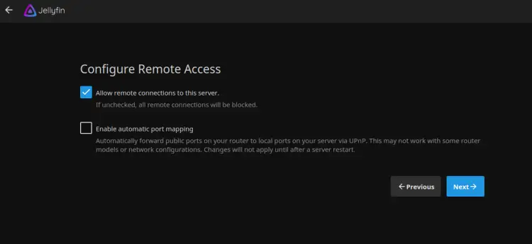 Configure remote access