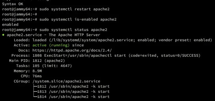 verify apache2