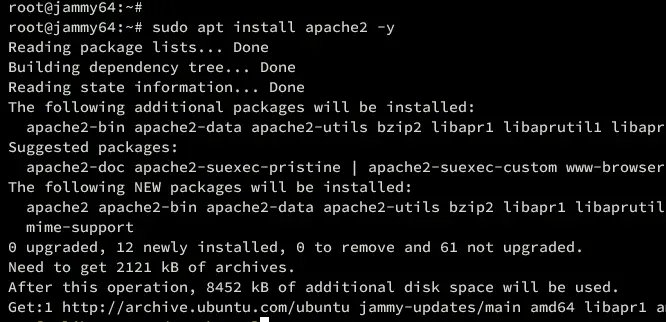 install apache2