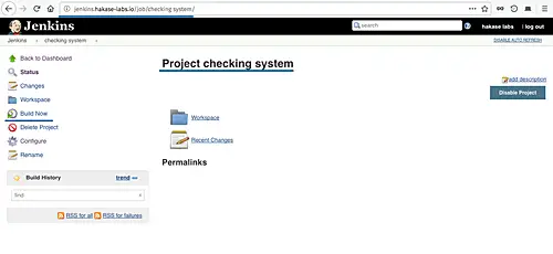 Project checking system
