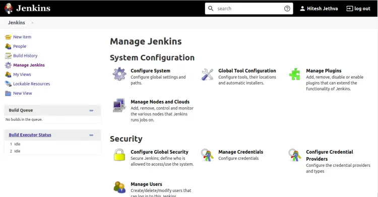 Manage Jenkins Configuration