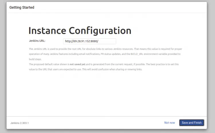 Instance configuration