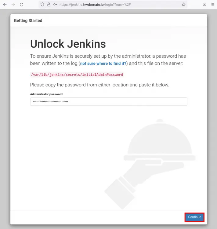 jenkins password initialization