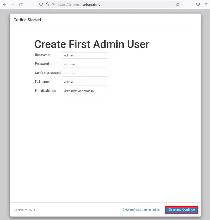 setup jenkins admin
