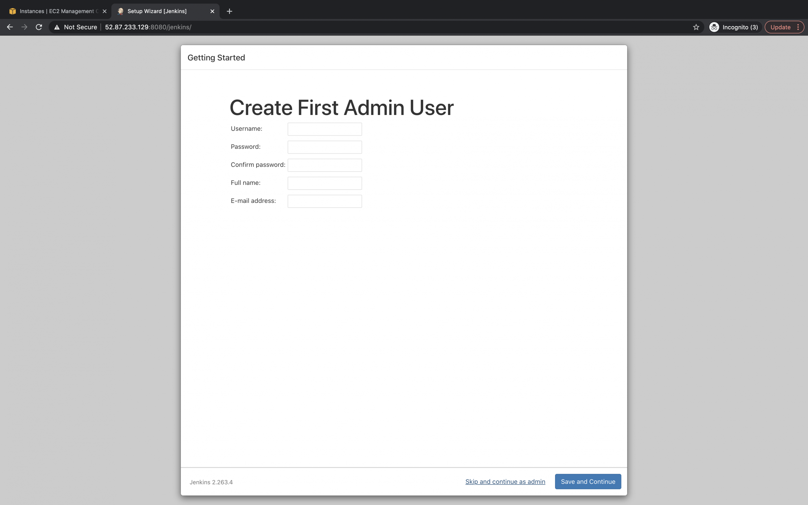 How to install Jenkins using a .war file on AWS EC2 Ubuntu 20.04 instance