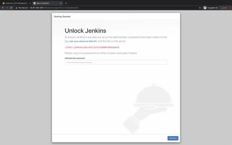 Access and Unlock Jenkins