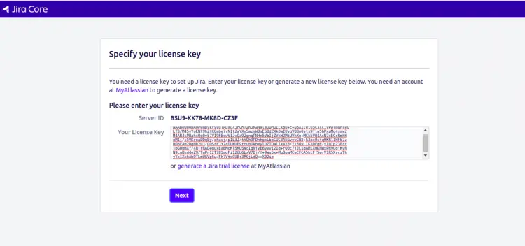 License key