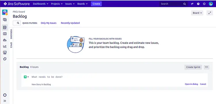 Jira project dashboard