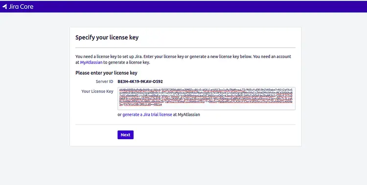 License key