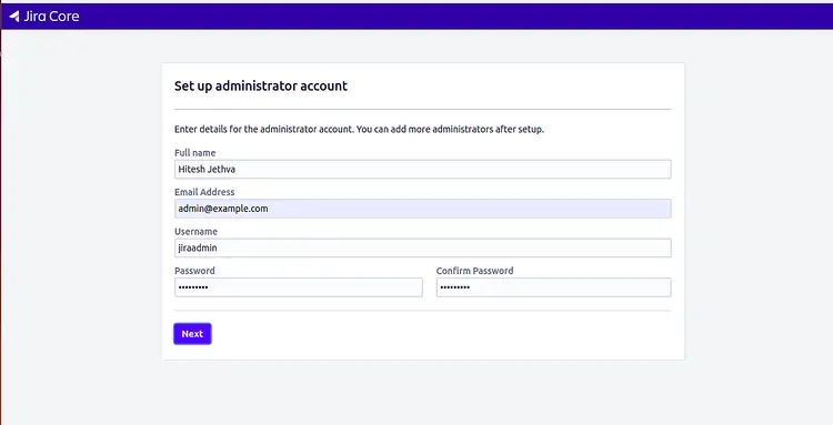 Administrator account