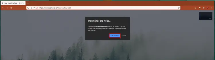 Jitsi Authentication for Moderator