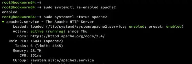 check apache2