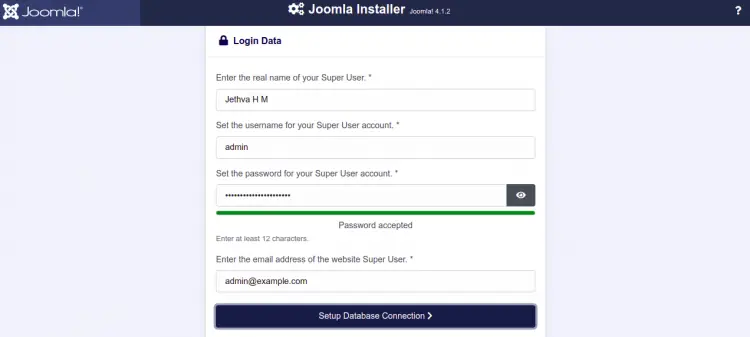 Login to Joomla