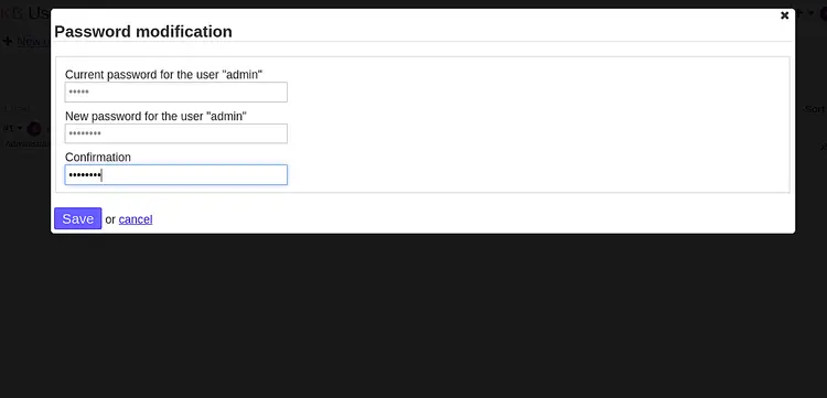 Change password