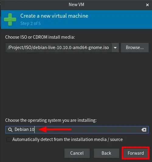 Choose type of operating system you want to install