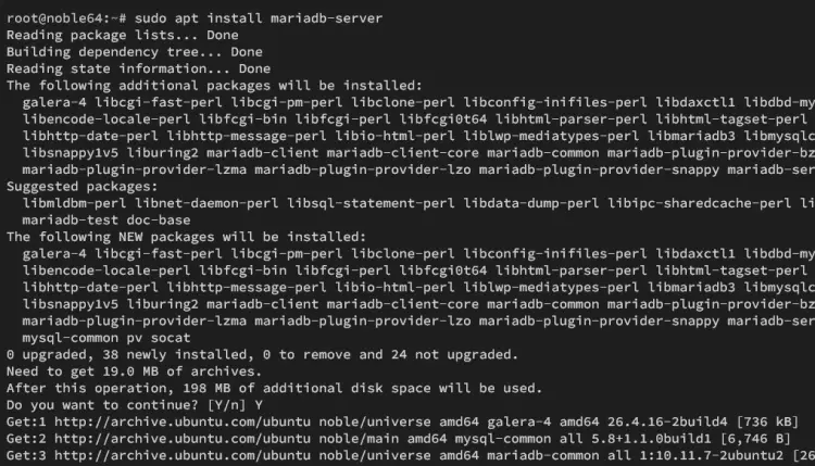 install mariadb