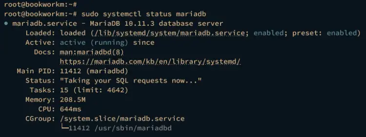 checking mariadb