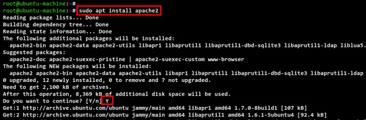 install apache2