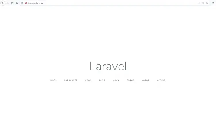 Laravel Default Page