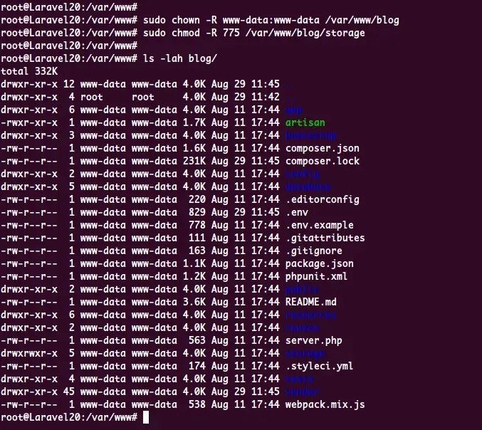 Configure Laravel Project