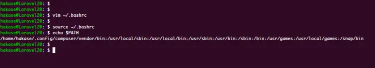 Add Binary Path for Laravel Installer