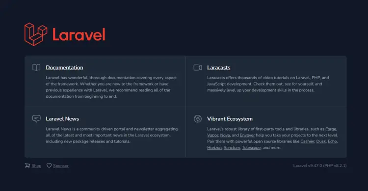 Laravel Homepage