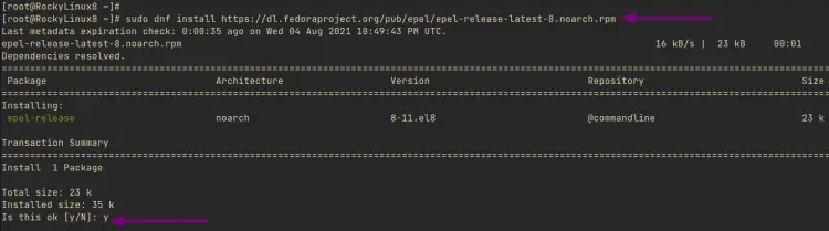 Install EPEL repository Rocky Linux