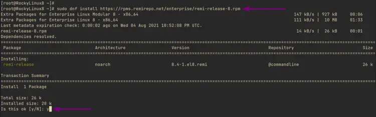 Install Remi Repository Rocky Linux