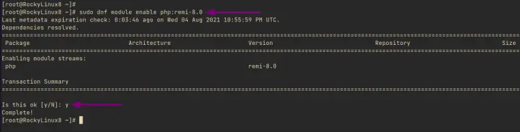 Enable PHP 8.0 Repository