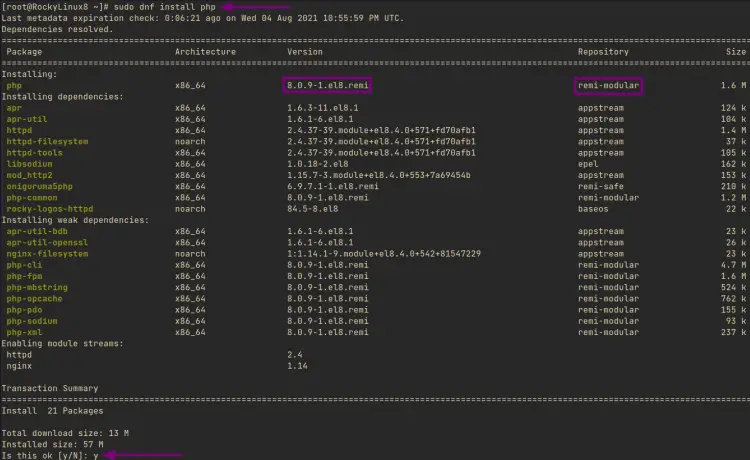 Install PHP 8.0 Rocky Linux