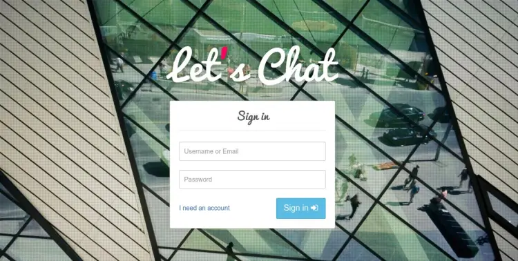 Let's Chat login