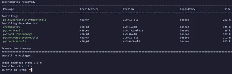 install SELinux management tool