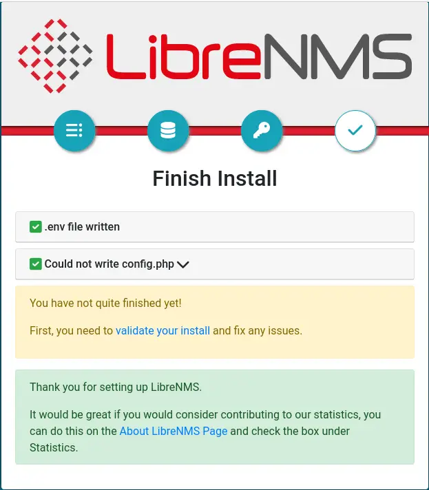 installation completes