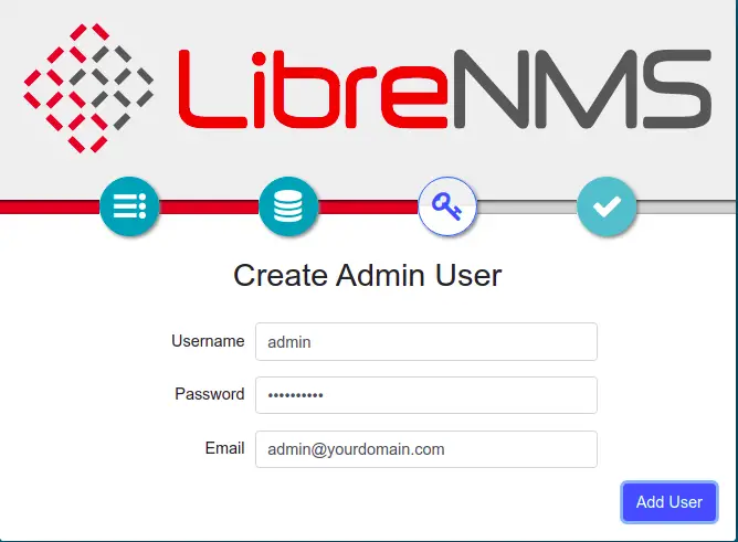 Create admin user