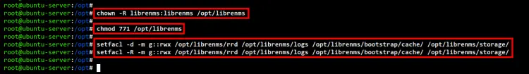 setup librenms permission