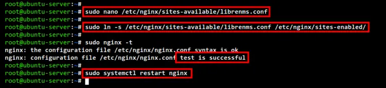 setup nginx server blocks librenms