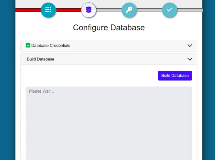 Database credentials