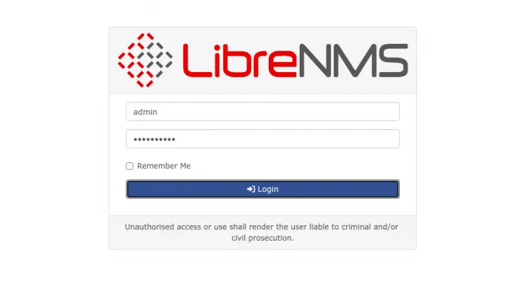 Login to LibreNMS