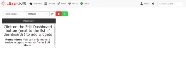 LibreNMS dashboard