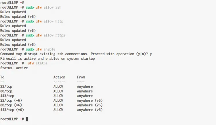 ufw firewall open http and https ports