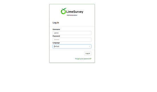 Login to LimeSurvey