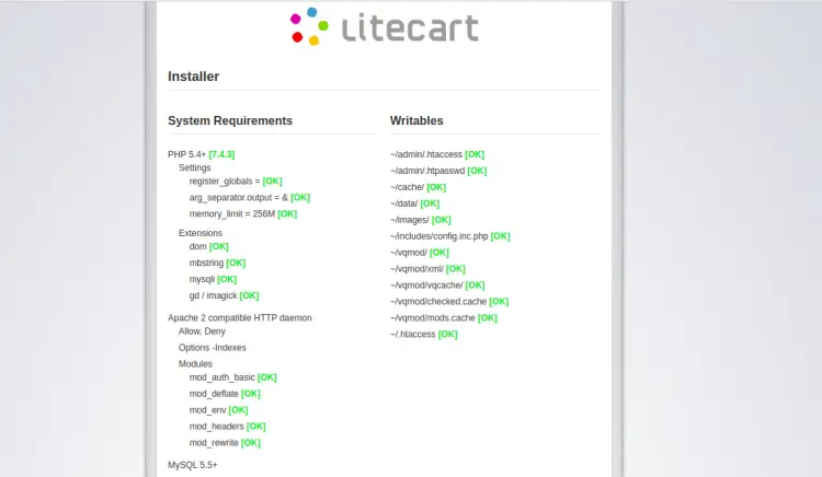 Litecart Installer