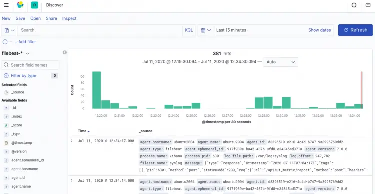 Filebeat Data report