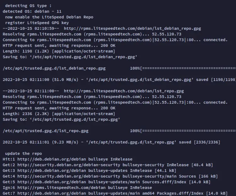 add openmlitespeed repo