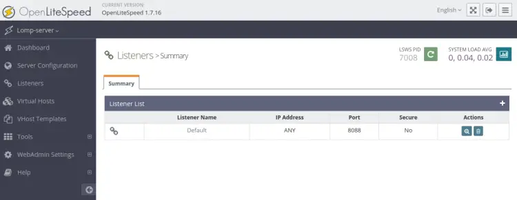 list of listener
