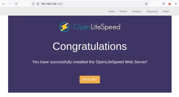 openlitespeed index