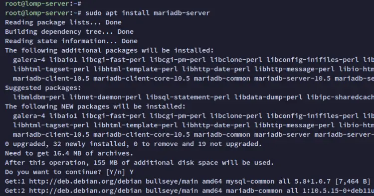 install mariadb