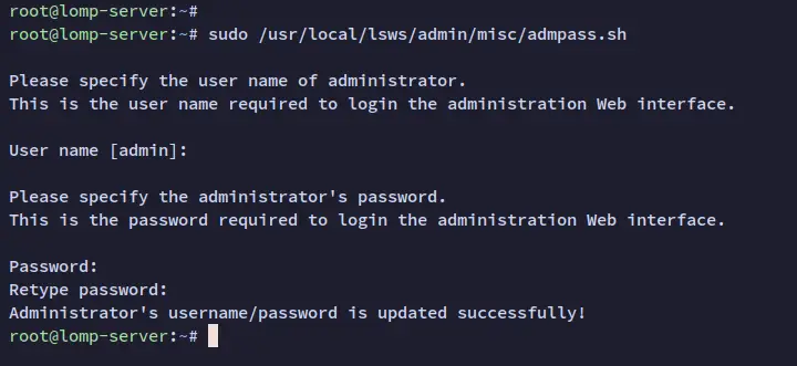 setup admin