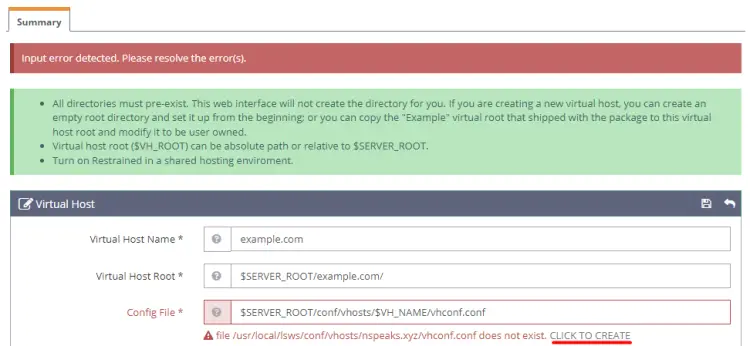 Virtual Host Configuration